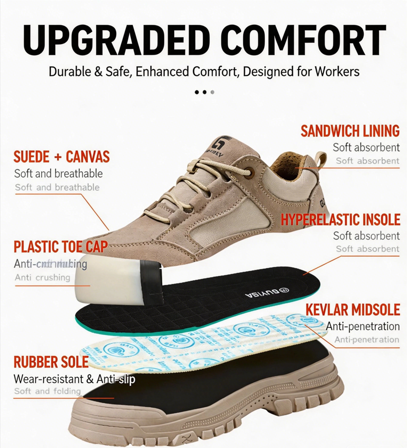 Industrial Safety Work Boots – Steel Toe, Puncture Resistant & 10KV Electrical Protection
